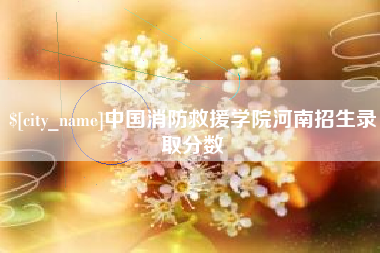 改则中国消防救援学院河南招生录取分数