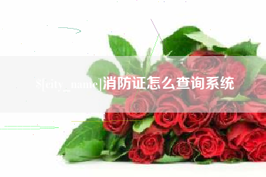 改则消防证怎么查询系统