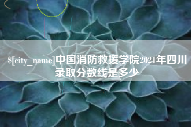 改则中国消防救援学院2021年四川录取分数线是多少