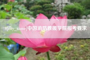 改则中国消防救援学院报考要求