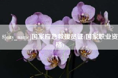 改则国家应急救援员证(国家职业资格)