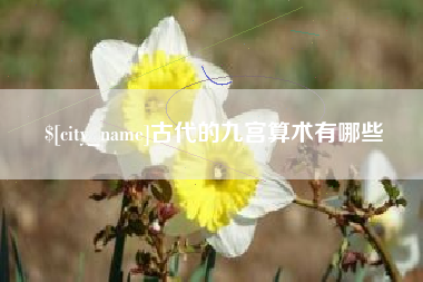 改则古代的九宫算术有哪些