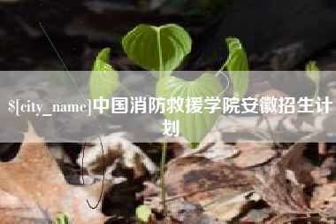 改则中国消防救援学院安徽招生计划