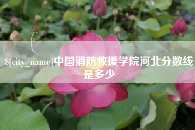 改则中国消防救援学院河北分数线是多少