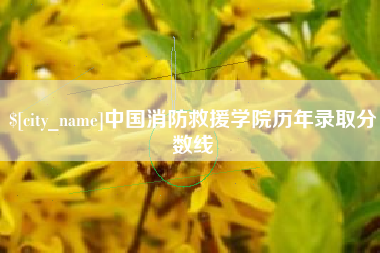 改则中国消防救援学院历年录取分数线