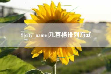 改则九宫格排列方式