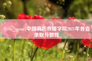 改则中国消防救援学院2021年各省录取分数线