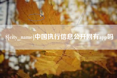 改则中国执行信息公开网有app吗
