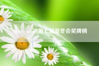 改则第七届亚冬会奖牌榜