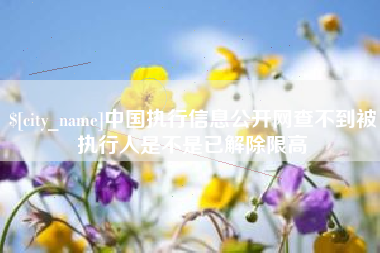 改则中国执行信息公开网查不到被执行人是不是已解除限高
