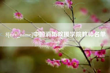 改则中国消防救援学院教师名单