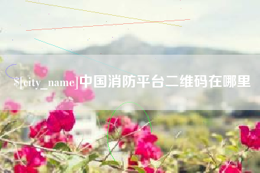 改则中国消防平台二维码在哪里