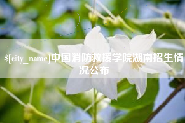 改则中国消防救援学院湖南招生情况公布