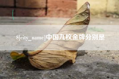 改则中国九枚金牌分别是