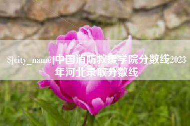 改则中国消防救援学院分数线2023年河北录取分数线
