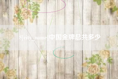 改则中国金牌总共多少