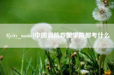 改则中国消防救援学院都考什么