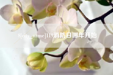 改则119消防日哪年开始