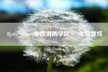 改则中国消防学院2024年分数线