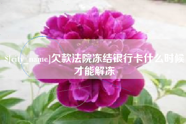 改则欠款法院冻结银行卡什么时候才能解冻