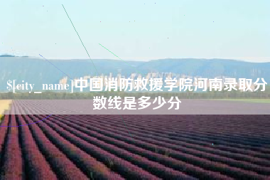 改则中国消防救援学院河南录取分数线是多少分