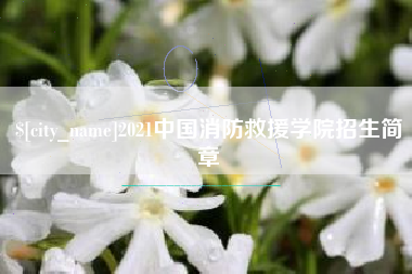 改则2021中国消防救援学院招生简章
