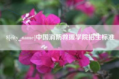 改则中国消防救援学院招生标准