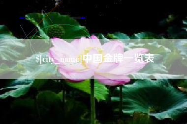 改则中国金牌一览表