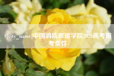 改则中国消防救援学院2020高考报考条件