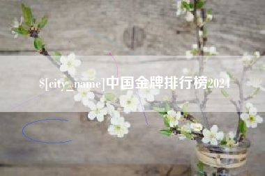 改则中国金牌排行榜2024