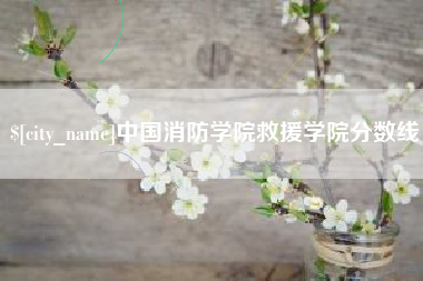 改则中国消防学院救援学院分数线
